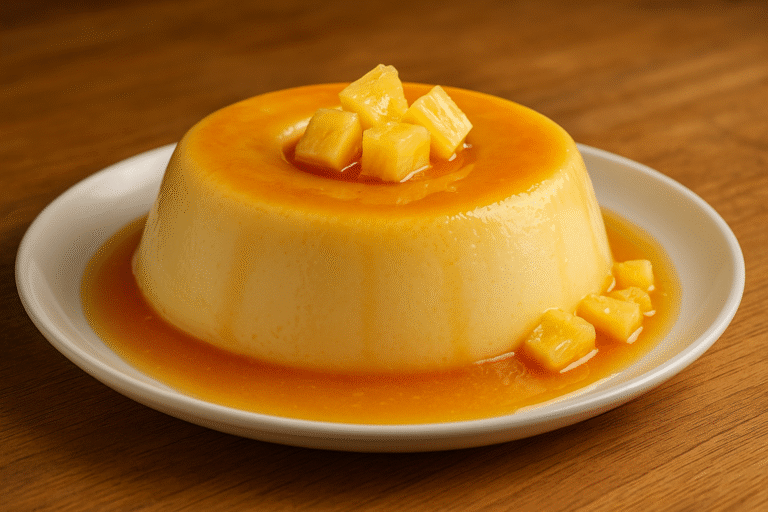 Receita de Pudim de Abacaxi Gelado Passo a Passo